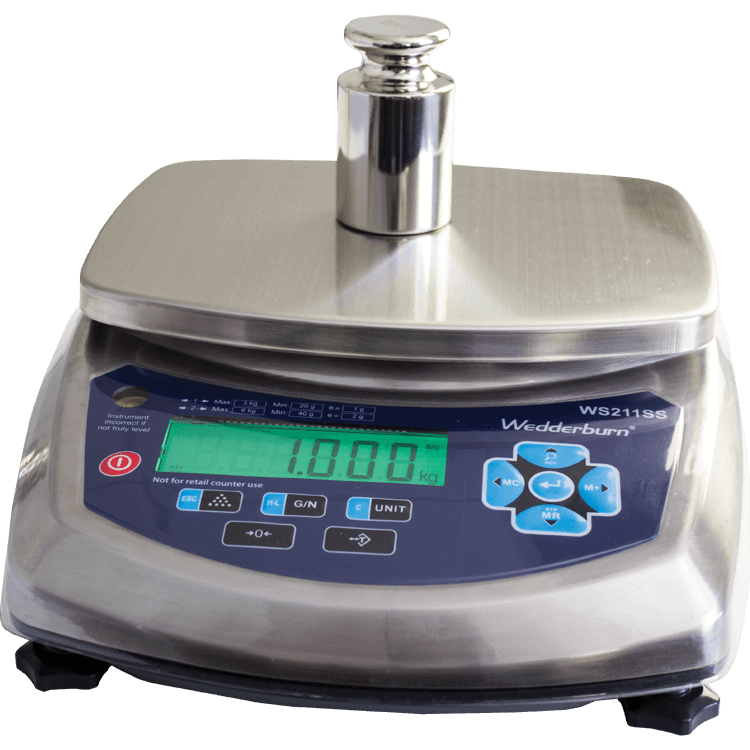 WS211SS Bench Scale with 1kg Weight