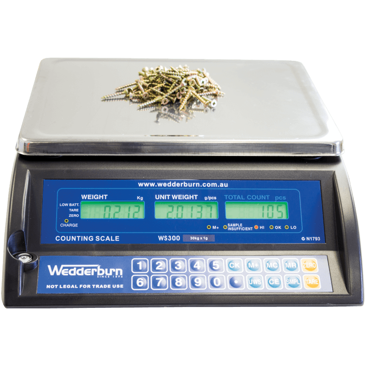 WS300 Counting Scales Top View with Screws