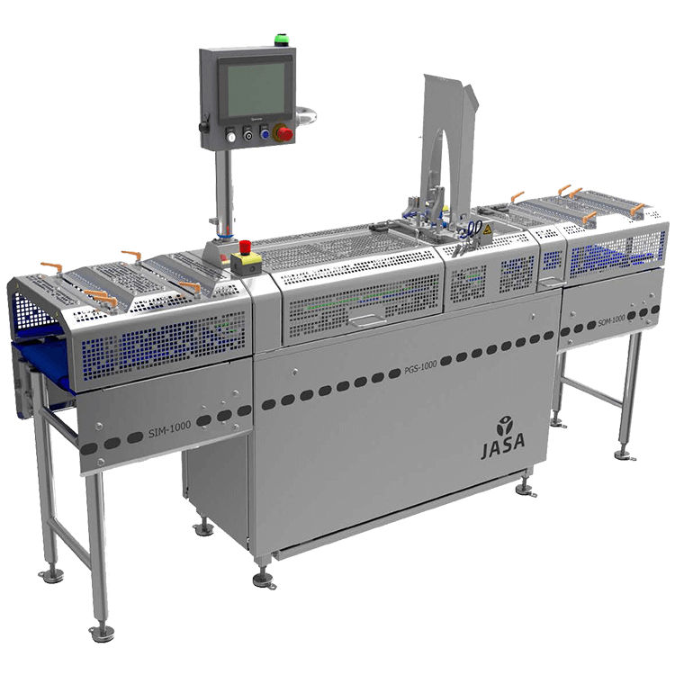 jspgs series automatic cardboard sleeving machine left angle single