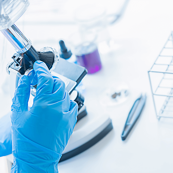 laboratory with microscope