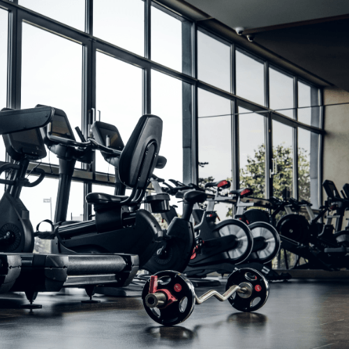 different gym equipment