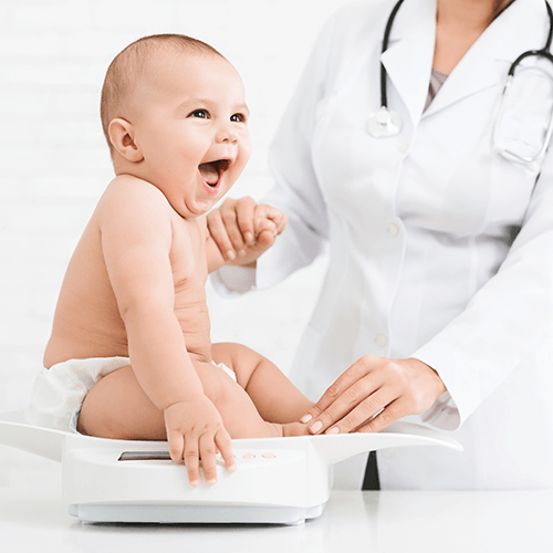 baby on a baby scale